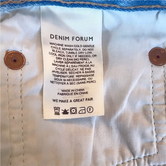 DENIM FORUM The '90s Halle Stretch Denim High Waisted Midi Skirt Size 28 - Picture 14 of 15